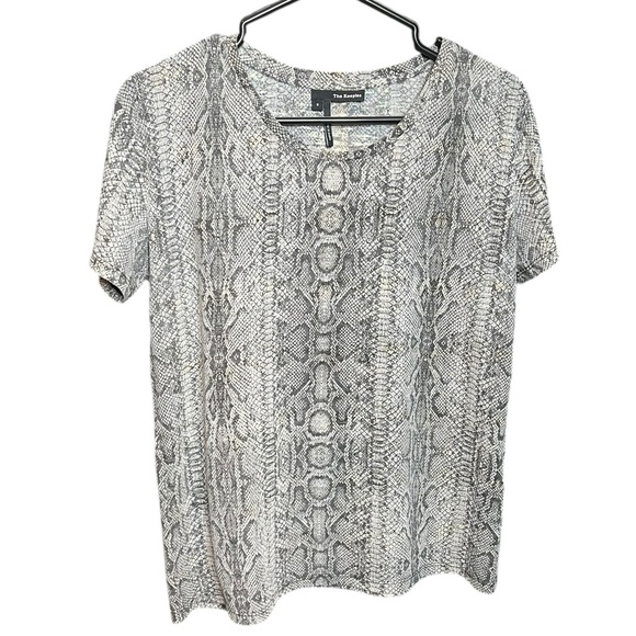 𝐓𝐇𝐄 𝐊𝐎𝐎𝐏𝐋𝐄𝐒 Python print oversized sheer tee - Picture 3 of 5